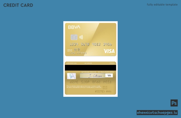 Beispielvorschau der BBVA Bank Visa Goldkarte Portugal